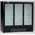 Vertical glass door freezer showcase for ice cream